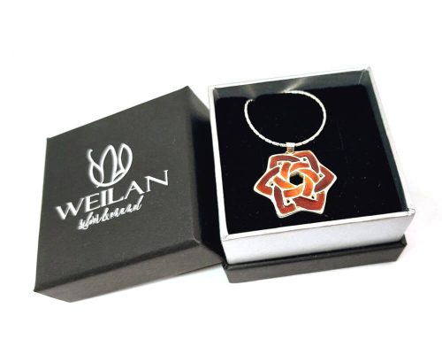 Kelta - Druida ezüst tűzzománc kismedál WEILAN díszdobozban