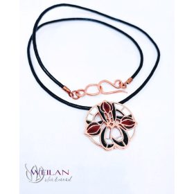 Hej' tulipán - Körtánc bronz tűzzománc medál