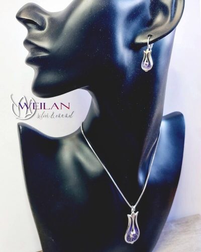 Pántlika ezüst tűzzománc szett viselése