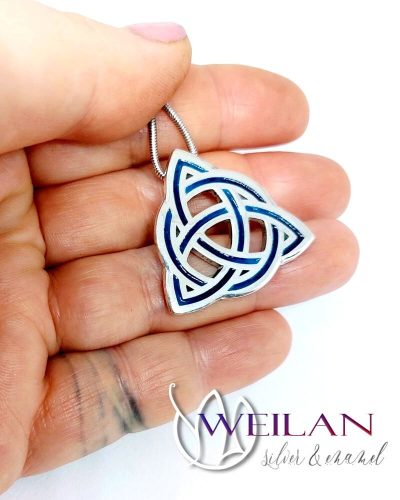 Trinity ezüst tűzzománc medál