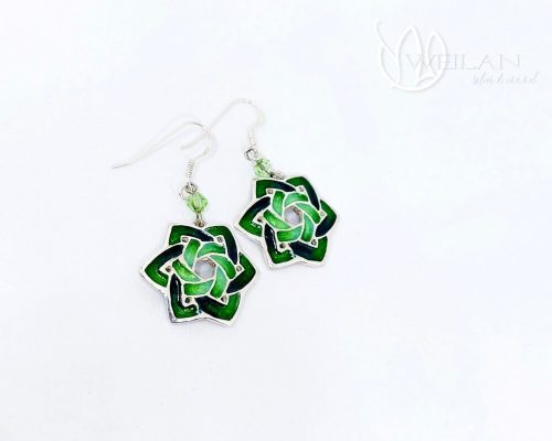 Druida ezüst tűzzománc fülbevaló