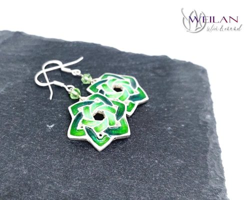 Druida ezüst tűzzománc fülbevaló