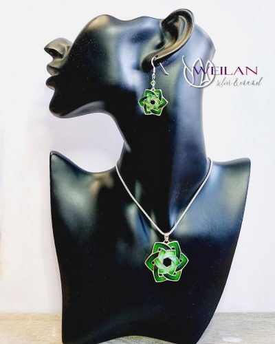 Druida ezüst tűzzománc szett viselése