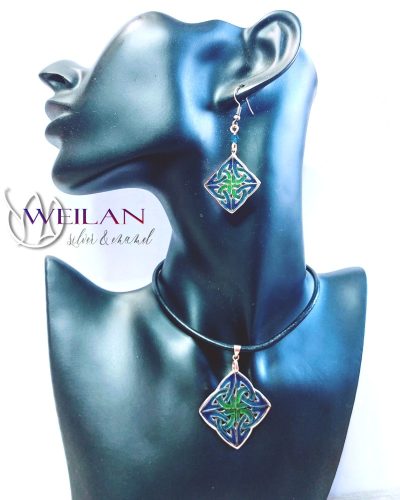 Vatis bronz tűzzománc szett viselése