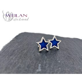 Karnevál - Csillag ezüst tűzzománc fülbevaló OG