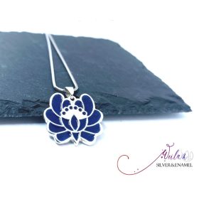 Tradició - Kalocsai - Rózsa ezüst tűzzománc medál