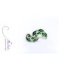 Leaf - Laurus / Babér ezüst tűzzománc fülbevaló
