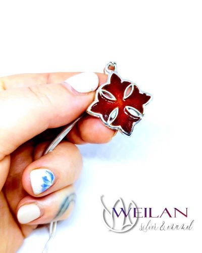 Tűzzománcozott ezüst Görög kereszt medál