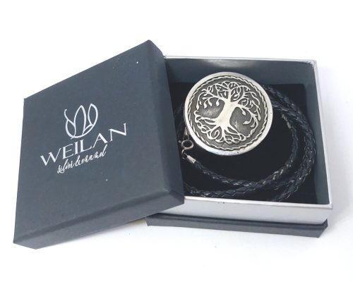 Yggdrasil, életfa, ezüst kézműves medál WEILAN díszdobozban