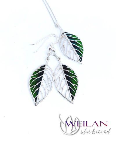 Fagus / Bükk ezüst tűzzománc szett