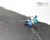 Dragonfly - 925 sterling Silver Enamel Ring (turquoise blue) - size 59