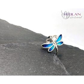 Szitakötő - ezüst tűzzománc gyűrű