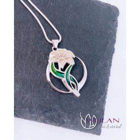 Flora - Liliom ezüst tűzzománc medál