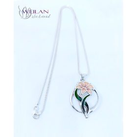 Flora - Liliom ezüst tűzzománc medál