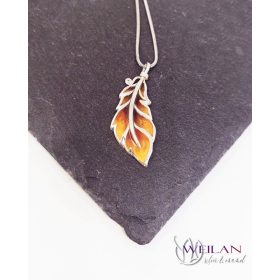 Főnixtoll - ezüst tűzzománc medál 