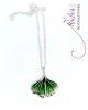 Leaf - Ginkgo Biloba - ezüst tűzzománc medál