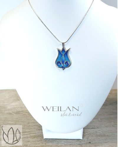 Hej'tulipán - Mátkám ezüst tűzzománc medál viselése