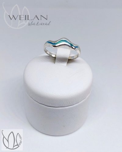 Wave - ezüst tűzzománc gyűrű
