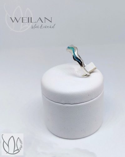 Wave - ezüst tűzzománc gyűrű