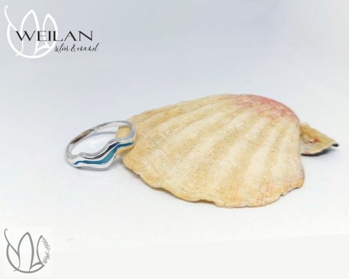 Wave - ezüst tűzzománc gyűrű