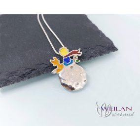 A kis herceg - ezüst tűzzománc medál