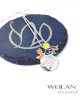 The Little Prince - 925 sterling Silver Enamel Pendant (with red scarf)