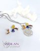The Little Prince - 925 sterling Silver Enamel Pendant (with red scarf)