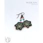 Kelta - Druida bronz tűzzománc fülbevaló 1