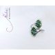 Leaf - Ginkgo Biloba - ezüst tűzzománc gyűrű