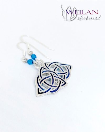 Trinity ezüst tűzzománc fülbevaló