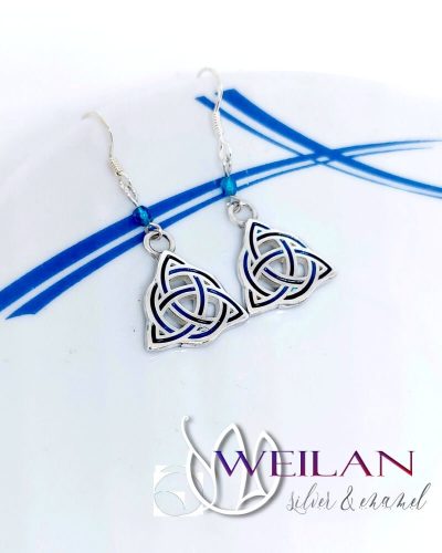 Trinity ezüst tűzzománc fülbevaló