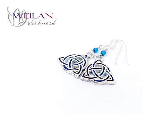 Trinity ezüst tűzzománc fülbevaló