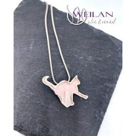 Cats - Szfinx cica ezüst tűzzománc medál OG