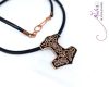 Edda - Mjölnir - Thor kalapácsa bronz tűzzománc medál