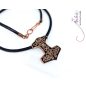 Edda - Mjölnir - Thor kalapácsa bronz tűzzománc medál