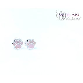 Karnevál - Cicatalp ezüst tűzzománc fülbevaló OG