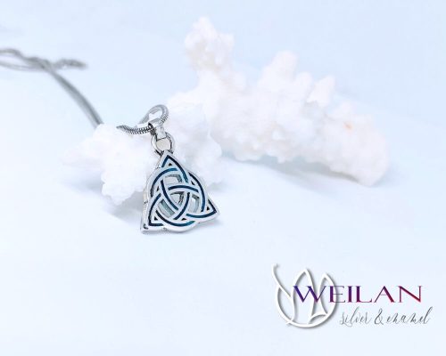 Trinity ezüst tűzzománc medál kicsi