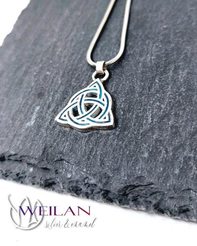 Trinity ezüst tűzzománc medál kicsi