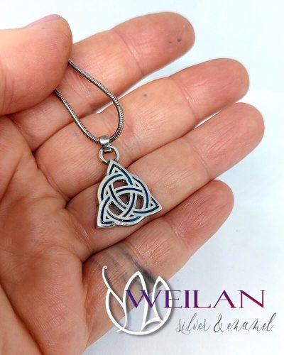 Trinity ezüst tűzzománc medál kicsi