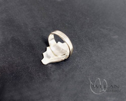 Büszke páva - ezüst tűzzománc gyűrű