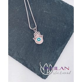 Hamsza ezüst tűzzománc medál