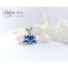 Lótusz ezüst tűzzománc medál