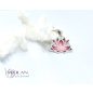 Lotus - 925 sterling Silver Enamel Pendant (pink - rose)