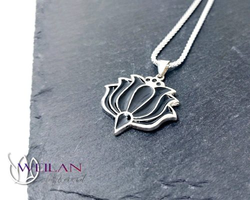 Tradició - Kalocsai - Tulipán ezüst tűzzománc medál