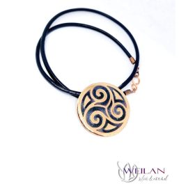 Triskelion - bronz tűzzománc medál