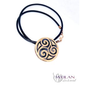 Triskelion - bronz tűzzománc medál