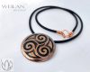 Kelta - Triskelion antikolt bronz tűzzománc medál