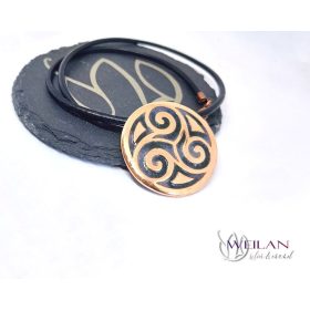 Triskelion - bronz tűzzománc medál