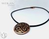 Kelta - Triskelion antikolt bronz tűzzománc medál