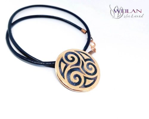 Triskelion - bronz tűzzománc medál